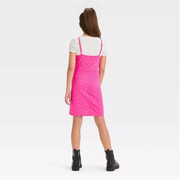NWT Girls' XL (14) Short Sleeve Pink 2 for 1 Dress- art class - Picture 2 of 7